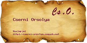 Cserni Orsolya névjegykártya