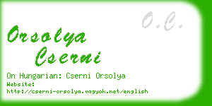 orsolya cserni business card